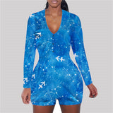 Zodiac Long Sleeve Bodycon Pajama