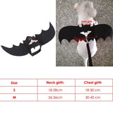 Halloween Pet Costumes Bat Wings Vampire Harness Leash