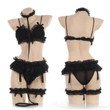 Lace Ruffle Garter lingerie- dance