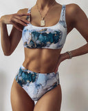 Sport Bandeau Push up Bikini High Waist Swimsuit