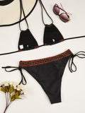 Hollow Out High Waist String Bikini Set