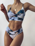 Sport Bandeau Push up Bikini High Waist Swimsuit