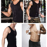 Men Compression Workout Tank Top Vest with Zipper