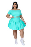 Casual Crop Top & Mini Skirt 2PC set