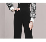 2pc Diamond Beading Long Sleeve Shirt with High Waist Pants