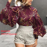 Big Lantern Sleeve Blouse Top