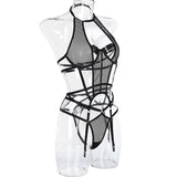 Sensual Mesh Lingerie With Garters- dance