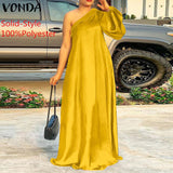 One Shoulder Maxi Dress-PS