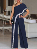 Wide Leg One Shoulder Jumpsuit-PS