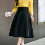 High Waist Knee Length Skirt