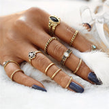 Vintage Punk Midi Rings Set