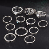 Vintage Punk Midi Rings Set