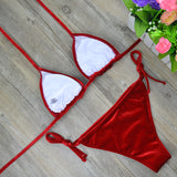 Velvet Thong Brazilian 2pc Swimsuit