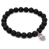 Poshfeel Lava Stone Beaded Bracelet Energy Stone