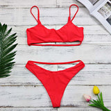 Low Waist Hollow Out 2pc Swimsuit