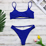 Low Waist Hollow Out 2pc Swimsuit