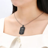 Poshfeel Black Stainless Steel Necklaces