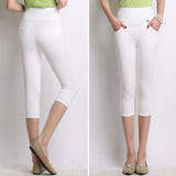 Mid-high Waist Stretch Quarter & Full Length Pants