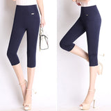 Mid-high Waist Stretch Quarter & Full Length Pants