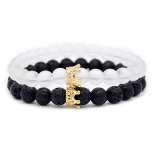 Poshfeel 2pcs Crown Bracelets