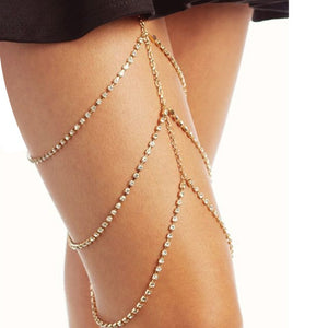 Multi-layer Crystal Thigh Leg Body Chain