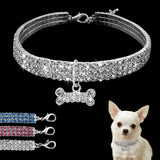 Rhinestone Collar For Small Medium Dogs