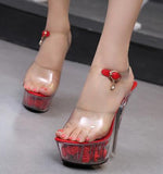 6 Color Platform Rose Flower Slide & Strap Ankle Heels