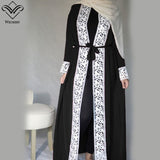 Lace Kaftan Long Dress Robe