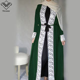 Lace Kaftan Long Dress Robe