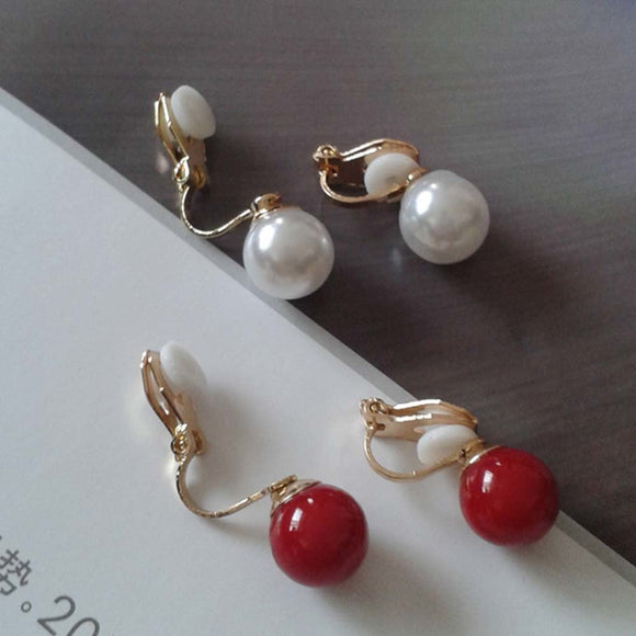 Pearl Clip on Earrings