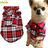 Plaid Dog Vest T-shirt For Small Dogs