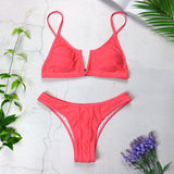 V Neck Bikini 2pc Swimsuit