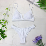 V Neck Bikini 2pc Swimsuit