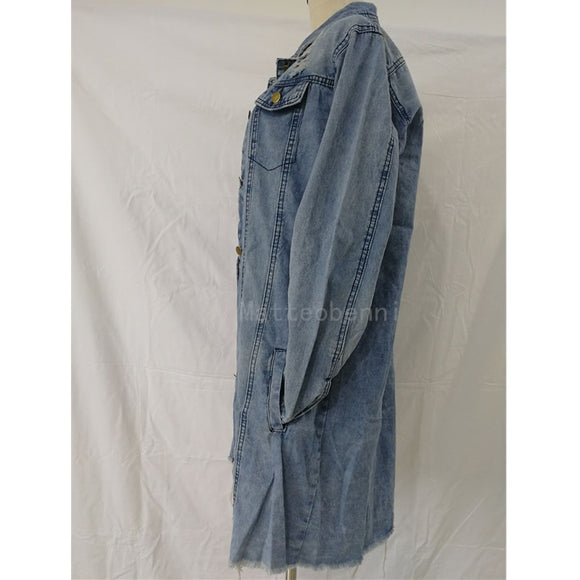 Ripped Hole Denim Jacket