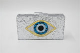 Sequins Acrylic Clutch Bag Cute Eye Patterns