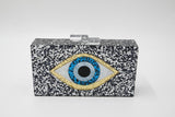 Sequins Acrylic Clutch Bag Cute Eye Patterns