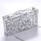 Sequins Acrylic Clutch Bag Cute Eye Patterns