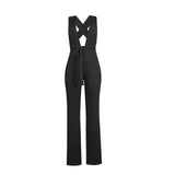 Multi-way Deep V Neck Jumpsuits Sleeveless OMSJ-W