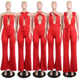 Multi-way Deep V Neck Jumpsuits Sleeveless OMSJ-W