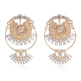 Ztech Rhinestones Water Drop Crystal Geometric Vintage Earrings