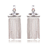 Ztech Rhinestones Water Drop Crystal Geometric Vintage Earrings