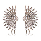 Ztech Rhinestones Water Drop Crystal Geometric Vintage Earrings