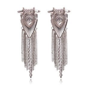 Ztech Rhinestones Water Drop Crystal Geometric Vintage Earrings