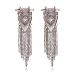 Ztech Rhinestones Water Drop Crystal Geometric Vintage Earrings