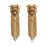 Ztech Rhinestones Water Drop Crystal Geometric Vintage Earrings