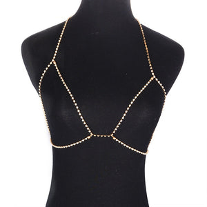 Bikini Body Chain Breast Bra Hollow Choker Collars