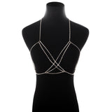 Bikini Body Chain Breast Bra Hollow Choker Collars