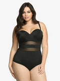 Mesh Heart-shape 1pc Swimsuit-PS