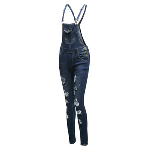 Denim Jumpsuit Ripped Jeans