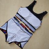 African Print High Waist Bikini Swimsuit-PS